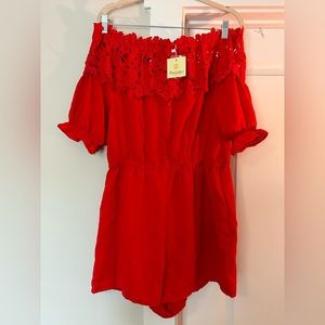 NWT Red romper